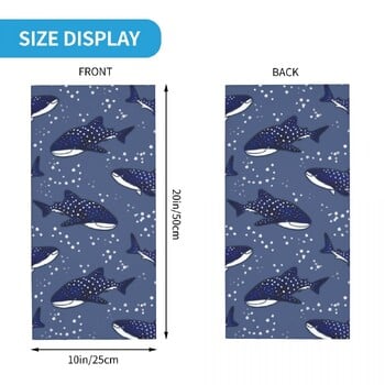 Starry Whale Shark Bandana Neck Gaiter Φουλάρι με στάμπα αποκριών Balaclavas Πολυλειτουργικό Πεζοπορία Πεζοπορίας Unisex Ενήλικες