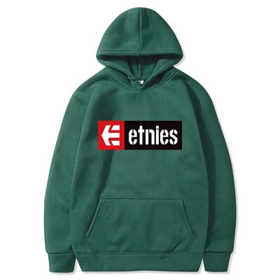 Vīriešu Etnies apdrukāta sieviešu kapuce, brīvs ikdienas apģērbs, modes apģērbs ar garām piedurknēm ar kapuci, džemperis, personības ielas apģērbs, sporta krekli