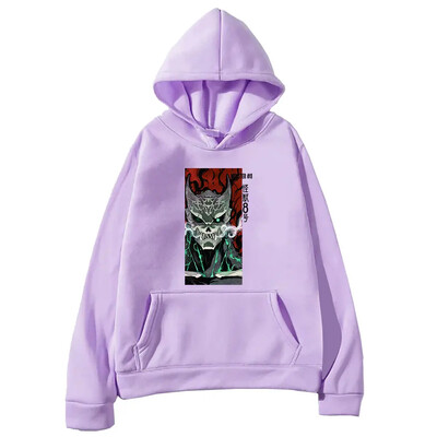 Manga Kaiju No.8 Print Dressipluus pikkade varrukatega fliis Pehmed kapuutsid Harajuku Oversized Anime trükitud tänavarõivad rõivad