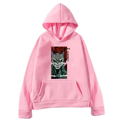 Manga Kaiju No.8 Print Dressipluus pikkade varrukatega fliis Pehmed kapuutsid Harajuku Oversized Anime trükitud tänavarõivad rõivad