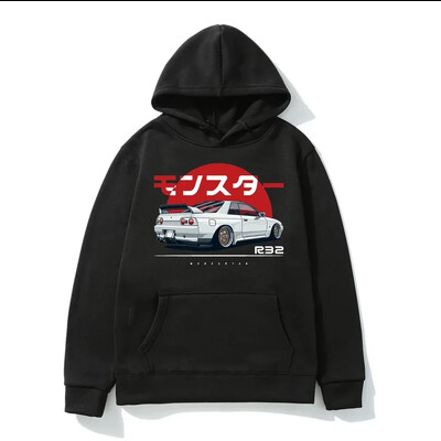 Hoodie Casual Oversized Πουλόβερ Δημοφιλές φούτερ Monster Skyline R32 Ένδυση με τάση μόδας S-3XL 2024 Νέα Ανδρικά/Γυναικεία