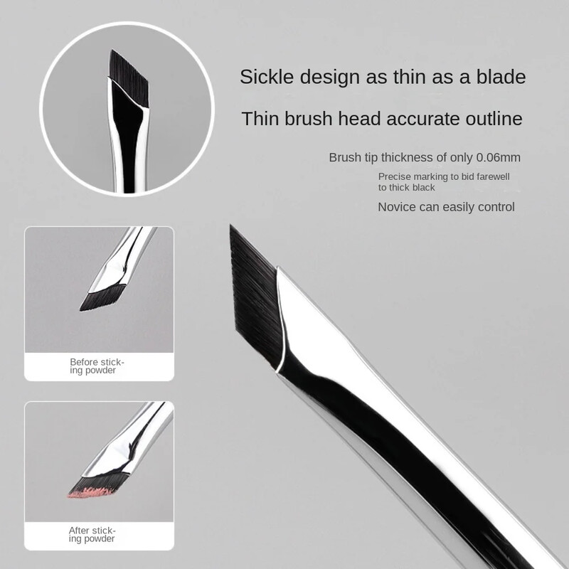 6 τεμάχια αναβάθμισης Blade Eyeliner Brush Πινέλο με εξαιρετικά λεπτή γωνία επίπεδη βούρτσα φρυδιών κάτω από τα μάτια Place Makeup Brush Beauty Makeup Tools