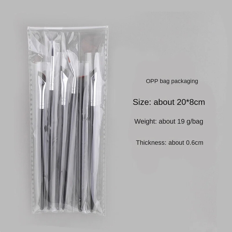 6 τεμάχια αναβάθμισης Blade Eyeliner Brush Πινέλο με εξαιρετικά λεπτή γωνία επίπεδη βούρτσα φρυδιών κάτω από τα μάτια Place Makeup Brush Beauty Makeup Tools