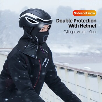 ROCKBROS Cycling Mask Winter Fleece Thermal Keep Warm Ветроустойчива Колоездене Маска за лице Балаклава Ски Маска Риболов Ски Шапка Шапки