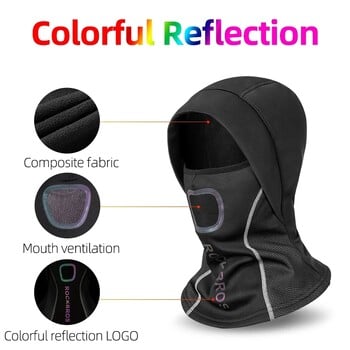 ROCKBROS Cycling Mask Winter Fleece Thermal Keep Warm Ветроустойчива Колоездене Маска за лице Балаклава Ски Маска Риболов Ски Шапка Шапки