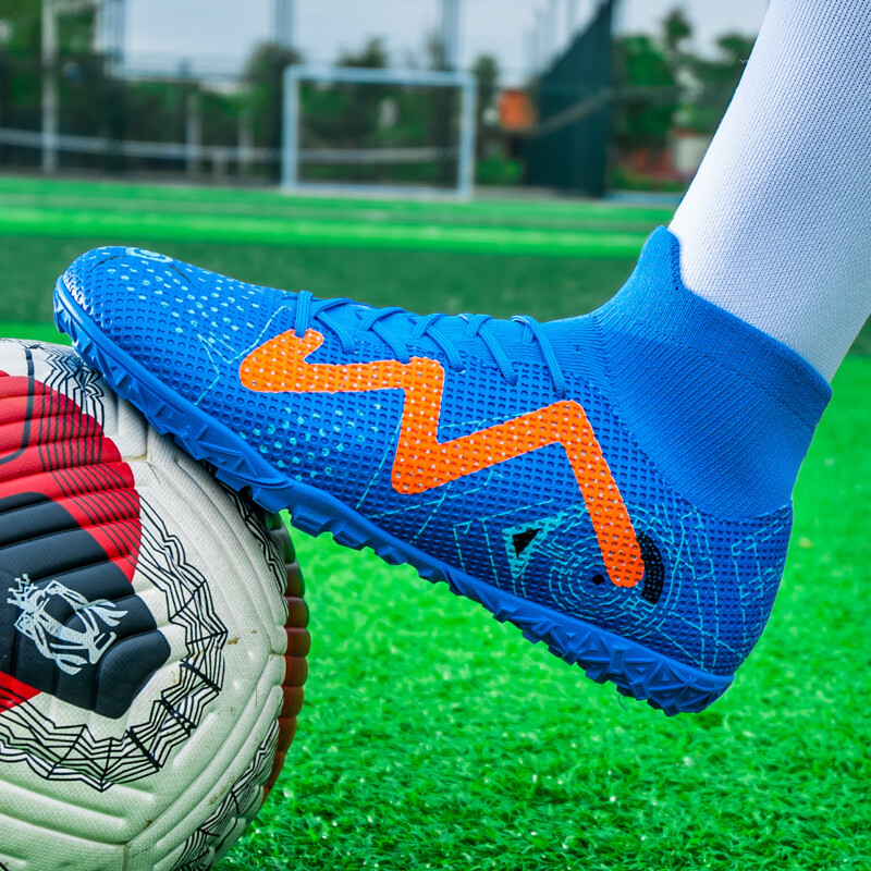 Vīriešu futbola apavi Īpaši viegli, ērti potītes treniņi sporta skavas, zābaki, futsal, gari tapas, augstākās kvalitātes pēdu zābaki