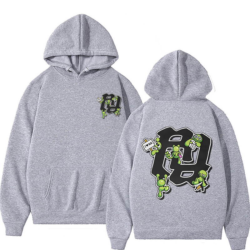 Räppar RR KanKan Tõesti Rich Summrs Sügises kahepoolne printimine kapuuts Meeste Hip Hop Vintage Oversized dressipluus Meeste tänavarõivad