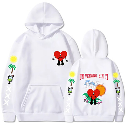 Funny Bad Bunny Hoodies Un Verano Sin Ti Print Ανδρικά Γυναικεία ρούχα Streetwear Φούτερ με κουκούλα Πουλόβερ Unisex αθλητικά ρούχα
