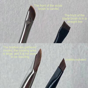 1/2 τεμ. Eyeliner Brush Nose Shadow Repair Concealer Foundation Edge Πινέλο Μακιγιάζ Knife Edge Thin Fine Angle Eye Cosmetics Tools