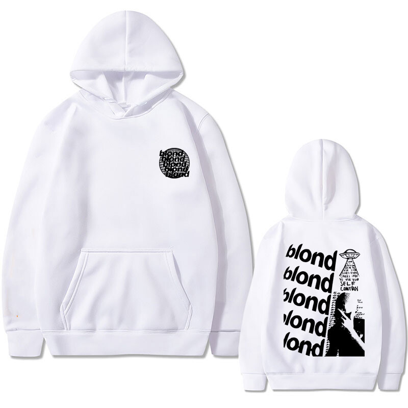 Rapper Frank Oversized Hoodie Blond Hip Hop Trend Mikina Ocean Fashion Mikiny Pánske Dámske Vintage Fleece Bavlnené Streetwear