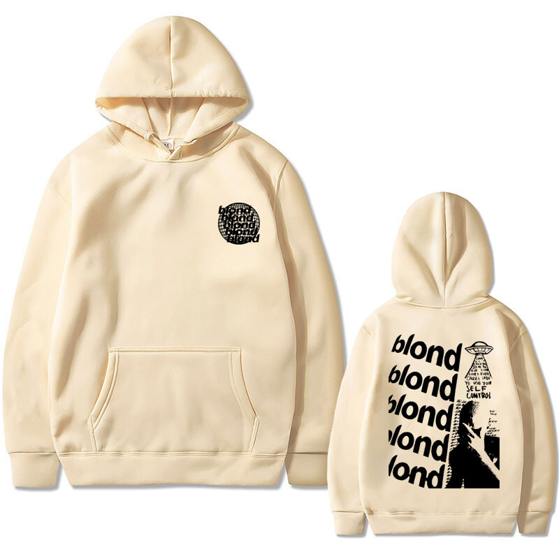Rapper Frank Oversized Hoodie Blond Hip Hop Trend Mikina Ocean Fashion Mikiny Pánske Dámske Vintage Fleece Bavlnené Streetwear