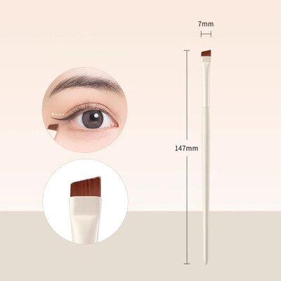 1kom Ultra tanki ravni kutni kist za obrve Četkica za olovku za oči Četkice za šminku ispod očiju Kist za precizne detalje Bijela