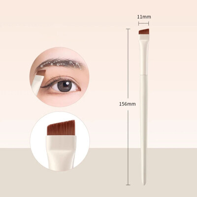 1kom Ultra tanki ravni kutni kist za obrve Četkica za olovku za oči Četkice za šminku ispod očiju Kist za precizne detalje Bijela