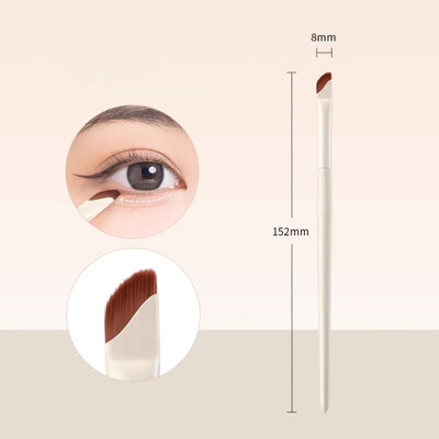 1kom Ultra tanki ravni kutni kist za obrve Četkica za olovku za oči Četkice za šminku ispod očiju Kist za precizne detalje Bijela