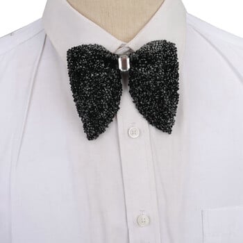 New Fashion Luxury Rhinestone Big Bowtie Μαύρο χρυσό γυαλιστερό μεγάλο παπιγιόν για άντρες Επαγγελματικές γραβάτες γάμου Αξεσουάρ δώρου