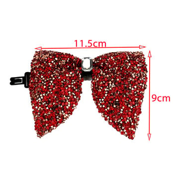 New Fashion Luxury Rhinestone Big Bowtie Μαύρο χρυσό γυαλιστερό μεγάλο παπιγιόν για άντρες Επαγγελματικές γραβάτες γάμου Αξεσουάρ δώρου