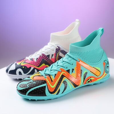 Nagy méretű 31-48 Professzionális Eredeti Society Football Boot Unisex Kiváló minőségű futballcipő férfiaknak Magas szárú ifjúsági futsal cipők