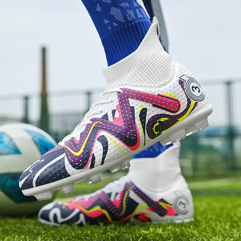 Nagy méretű 31-48 Professzionális Eredeti Society Football Boot Unisex Kiváló minőségű futballcipő férfiaknak Magas szárú ifjúsági futsal cipők