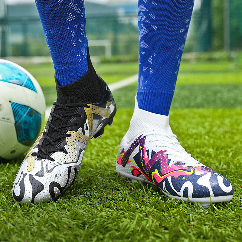 Nagy méretű 31-48 Professzionális Eredeti Society Football Boot Unisex Kiváló minőségű futballcipő férfiaknak Magas szárú ifjúsági futsal cipők