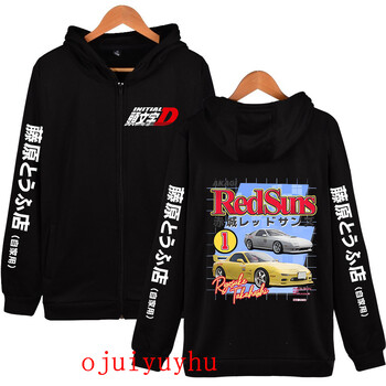 AE86 Zip Up Hoodies Initial D Κορεάτικου στυλ Μπουφάν με φερμουάρ Φούτερ Anime Gothic Y2k Πουλόβερ Mange Vintage Streetwear