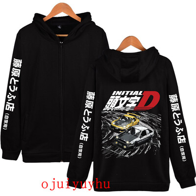 AE86 Kapuči ar rāvējslēdzēju Initial D korejiešu stila jakas ar rāvējslēdzēju jakas Anime Gothic Y2k pulovers mange vintage ielas apģērbs