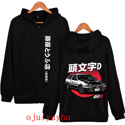 AE86 Kapuči ar rāvējslēdzēju Initial D korejiešu stila jakas ar rāvējslēdzēju jakas Anime Gothic Y2k pulovers mange vintage ielas apģērbs