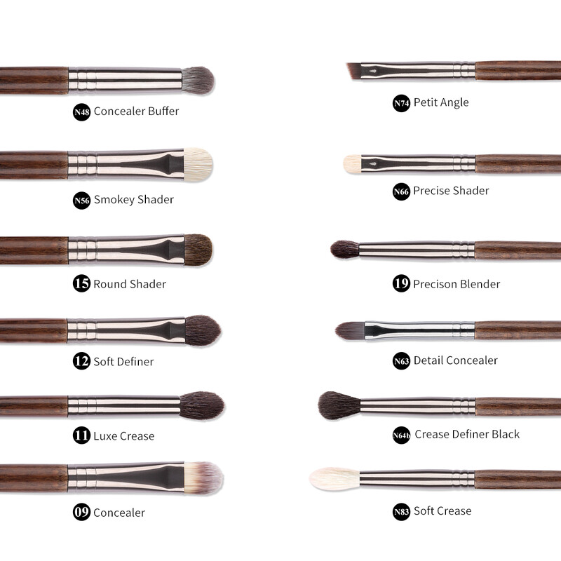 OVW 12 τμχ Σκιά ματιών Nature Hair Eyeliner Φρυδιών για χείλη Καλλυντικά Εργαλεία βούρτσες μακιγιάζ ομορφιάς