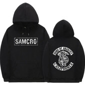 Új divatos kapucnis pulóver felső: The Son of the Anarchy SAMCRO Férfi és női divatos sport design pulóver kapucnis