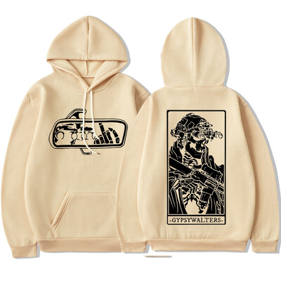 Forward Observations Group GYPSYWALTERS Hanorac pentru bărbați Vintage schelet cu glugă Hanorace supradimensionate Îmbrăcăminte de stradă