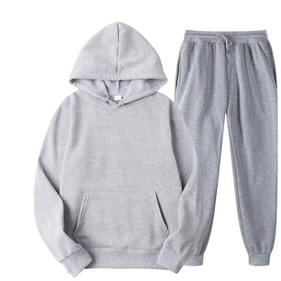 Pánske tepláky s kapucňou a nohavice Jogger Vysokokvalitné pánske denné ležérne športové mikiny s kapucňou Jogger Suit