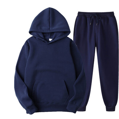 Pánske tepláky s kapucňou a nohavice Jogger Vysokokvalitné pánske denné ležérne športové mikiny s kapucňou Jogger Suit