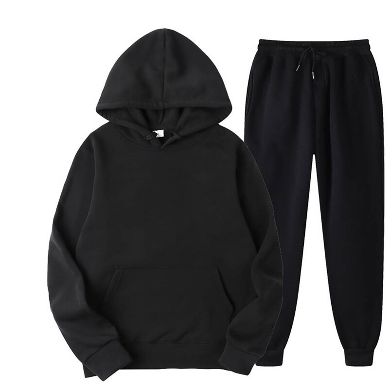 Pánske tepláky s kapucňou a nohavice Jogger Vysokokvalitné pánske denné ležérne športové mikiny s kapucňou Jogger Suit