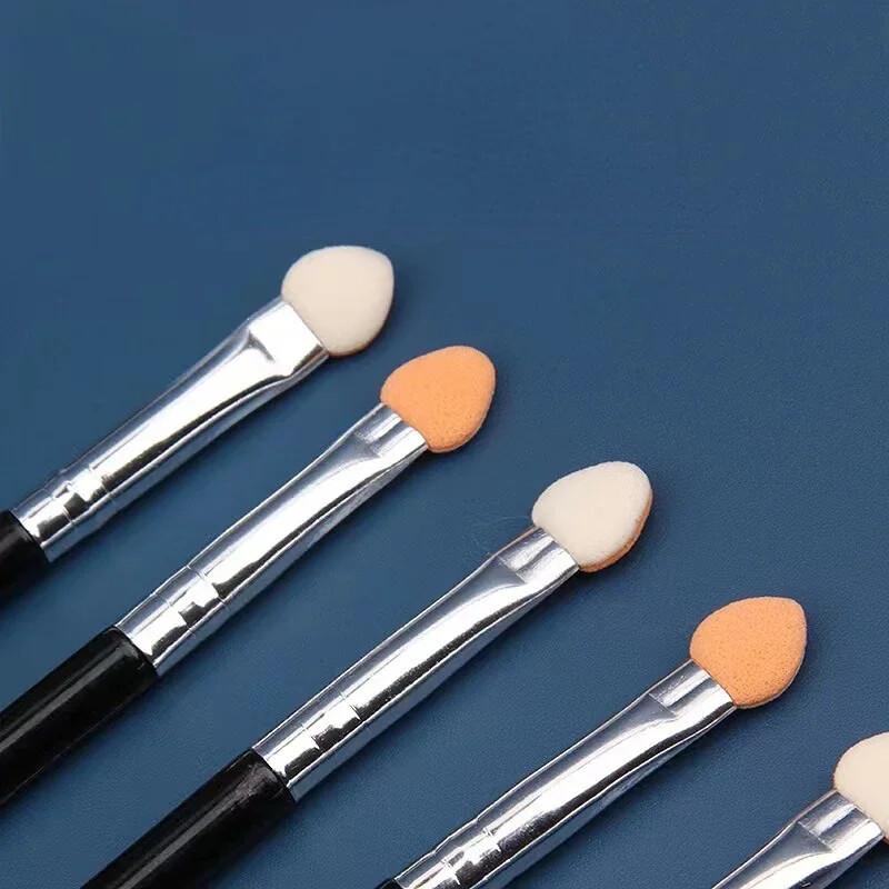 Karsyngirl 2/5 vnt Sponge akių šešėlių šepetėlis, medvilninis širdies formos akių dėmių šepetėlis veido makiažo priemonės grožio rinkinys