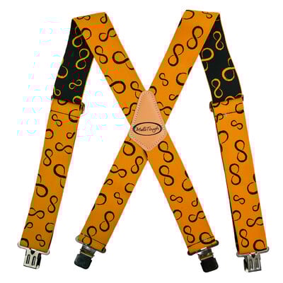 Bretele pentru bărbați, cu lățime de 2 inchi, reglabile și elastice, în formă de X, cu cleme foarte puternice - bretele cu bandă de măsurare rezistente formen