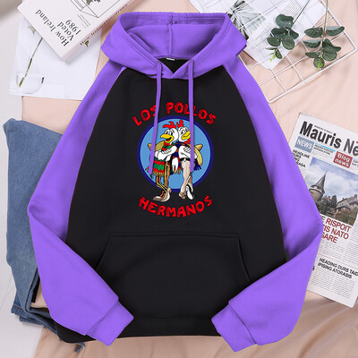 LOS POLLOS Hermanos Meeste kapuutsid Lahtine Pullover Kirjaprint Meeste Pusad Kanavennad Pulloverid Soe hingav kapuuts