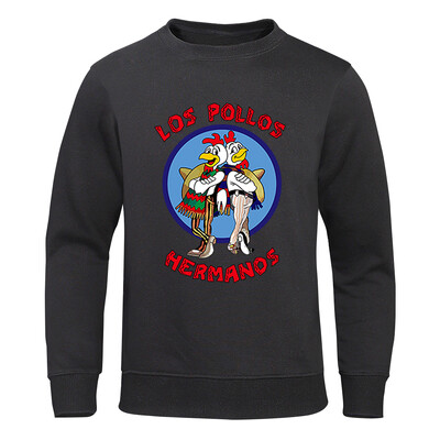 LOS POLLOS Hermanos Meeste kapuutsid Lahtine Pullover Kirjaprint Meeste Pusad Kanavennad Pulloverid Soe hingav kapuuts