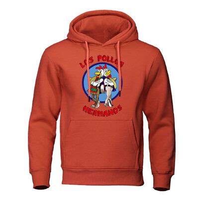 LOS POLLOS Hermanos Meeste kapuutsid Lahtine Pullover Kirjaprint Meeste Pusad Kanavennad Pulloverid Soe hingav kapuuts