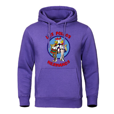 LOS POLLOS Hermanos Meeste kapuutsid Lahtine Pullover Kirjaprint Meeste Pusad Kanavennad Pulloverid Soe hingav kapuuts