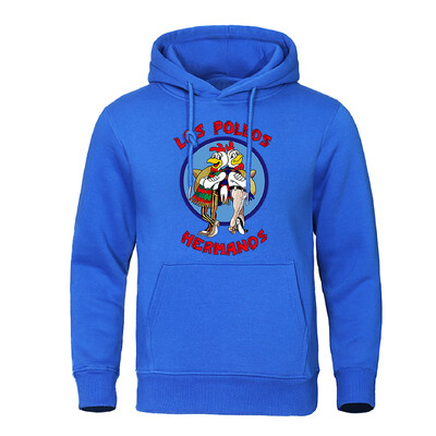 LOS POLLOS Hermanos Meeste kapuutsid Lahtine Pullover Kirjaprint Meeste Pusad Kanavennad Pulloverid Soe hingav kapuuts