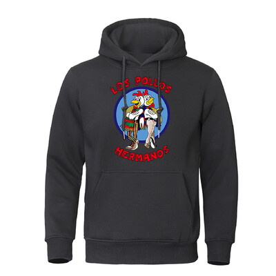 LOS POLLOS Hermanos Meeste kapuutsid Lahtine Pullover Kirjaprint Meeste Pusad Kanavennad Pulloverid Soe hingav kapuuts