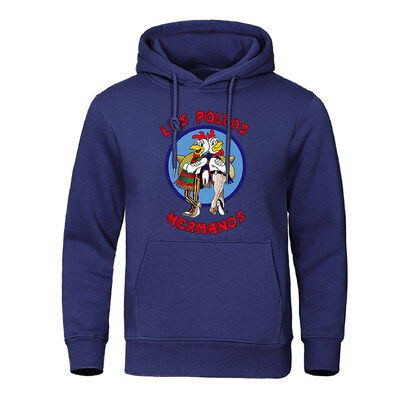 LOS POLLOS Hermanos Meeste kapuutsid Lahtine Pullover Kirjaprint Meeste Pusad Kanavennad Pulloverid Soe hingav kapuuts