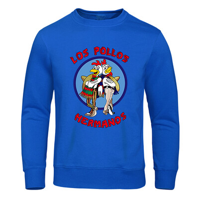 LOS POLLOS Hermanos Meeste kapuutsid Lahtine Pullover Kirjaprint Meeste Pusad Kanavennad Pulloverid Soe hingav kapuuts