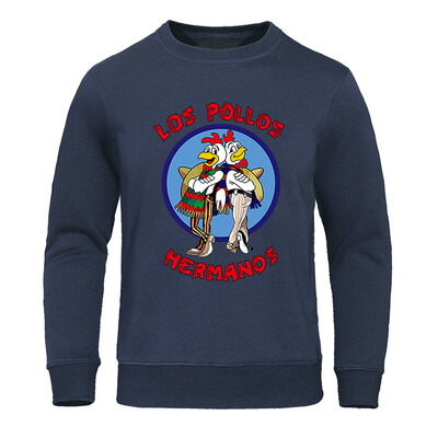 LOS POLLOS Hermanos Meeste kapuutsid Lahtine Pullover Kirjaprint Meeste Pusad Kanavennad Pulloverid Soe hingav kapuuts