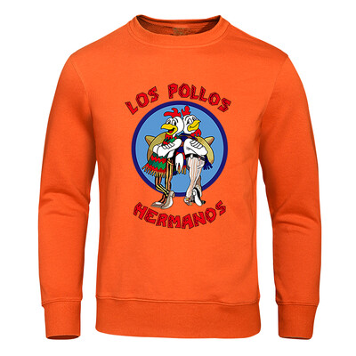 LOS POLLOS Hermanos Meeste kapuutsid Lahtine Pullover Kirjaprint Meeste Pusad Kanavennad Pulloverid Soe hingav kapuuts