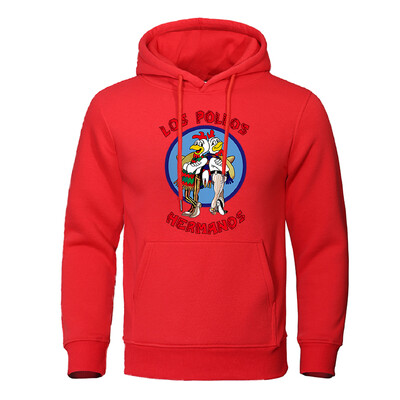 LOS POLLOS Hermanos Meeste kapuutsid Lahtine Pullover Kirjaprint Meeste Pusad Kanavennad Pulloverid Soe hingav kapuuts