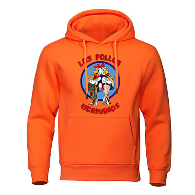 LOS POLLOS Hermanos Meeste kapuutsid Lahtine Pullover Kirjaprint Meeste Pusad Kanavennad Pulloverid Soe hingav kapuuts