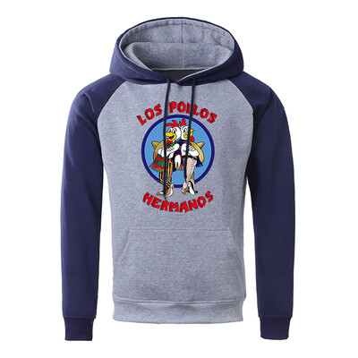 LOS POLLOS Hermanos Meeste kapuutsid Lahtine Pullover Kirjaprint Meeste Pusad Kanavennad Pulloverid Soe hingav kapuuts