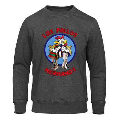 LOS POLLOS Hermanos Meeste kapuutsid Lahtine Pullover Kirjaprint Meeste Pusad Kanavennad Pulloverid Soe hingav kapuuts