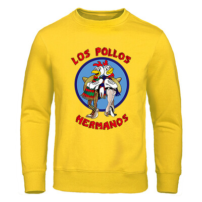 LOS POLLOS Hermanos Meeste kapuutsid Lahtine Pullover Kirjaprint Meeste Pusad Kanavennad Pulloverid Soe hingav kapuuts