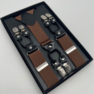 Ζαρτιέρες για ενήλικες 3,5cm6 Κλιπ Fashion Business Gentleman Ελαστικές Ζαρτιέρες Γάμος Performance Party Οικογενειακό Δώρο Σιδεράκια Ανδρικά